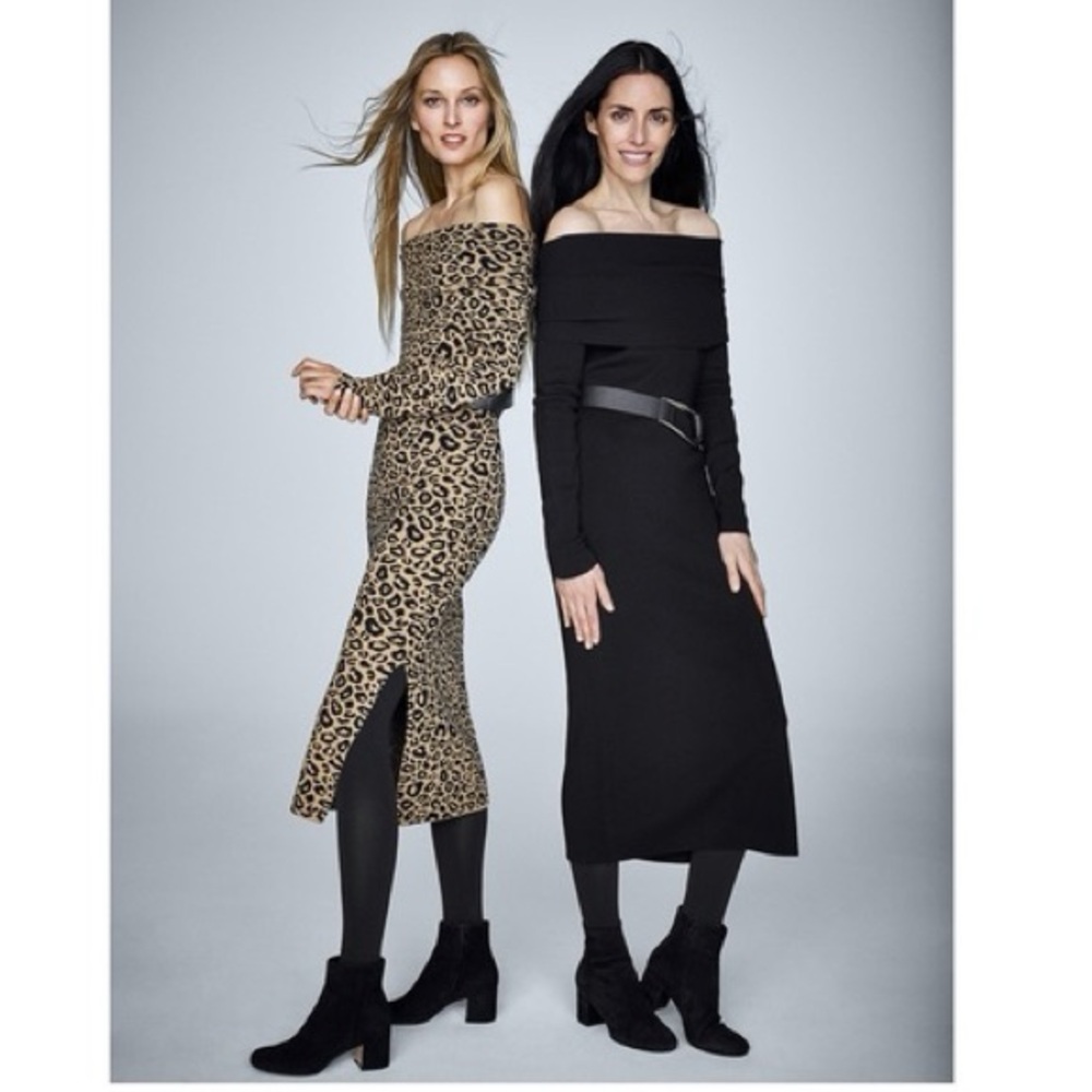 Worth Leopard Print Off-Shoulder Dress L - Picture 2 of 8